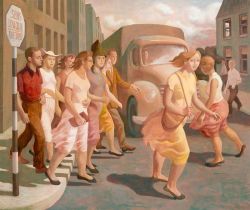 Philip Surrey The Pedestrians Ca. 1952 reproduction peinte à la main