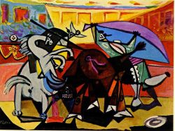 Peinture sur toile de Picasso A Bullfight reproduction peinte à la main