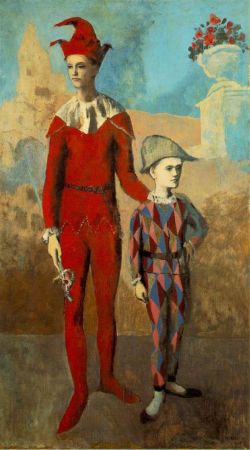 Peinture sur toile de Picasso Acrobat And Young Harlequin reproduction peinte à la main