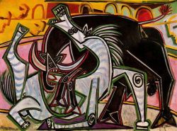 Peinture sur toile de Picasso Bullfight reproduction peinte à la main