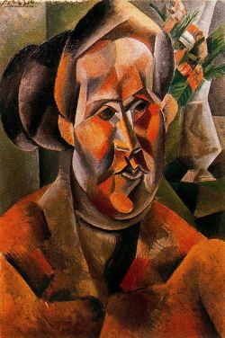 Peinture sur toile de Picasso Bust Of Woman With Flowers reproduction peinte à la main