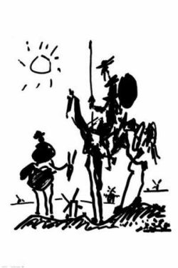 Peinture sur toile de Picasso Don Quixote reproduction peinte à la main