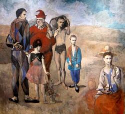 Peinture sur toile de Picasso Family Of Saltimbanques reproduction peinte à la main