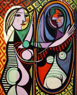 Peinture sur toile de Picasso Girl Before A Mirror reproduction peinte à la main