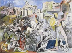 Peinture sur toile de Picasso, L’enlèvement des sabines 1962 reproduction peinte à la main