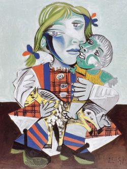Peinture sur toile de Picasso Maya With Doll reproduction peinte à la main