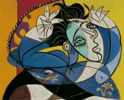 Peinture sur toile de Picasso Mujer Con Los Brazos Levantados reproduction peinte à la main