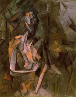 Peinture sur toile de Picasso Seated Female Nude reproduction peinte à la main