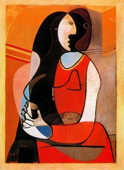 Peinture sur toile de Picasso Seated Woman reproduction peinte à la main