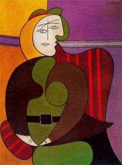 Peinture sur toile de Picasso Seated Woman In A Red Armchair reproduction peinte à la main