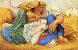 Peinture sur toile de Picasso Siesta reproduction peinte à la main