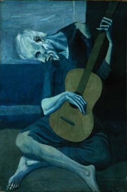 Peinture sur toile de Picasso The Old Guitarist reproduction peinte à la main