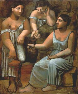 Peinture sur toile de Picasso Trois Femmes A La Fontaine reproduction peinte à la main