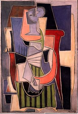 Peinture sur toile de Picasso Woman Sitting In An Armchair reproduction peinte à la main