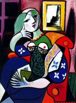 Peinture sur toile de Picasso Woman With Book reproduction peinte à la main