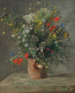 Pierre-auguste Renoir Flowers In A Vase Ca. 1866 reproduction peinte à la main
