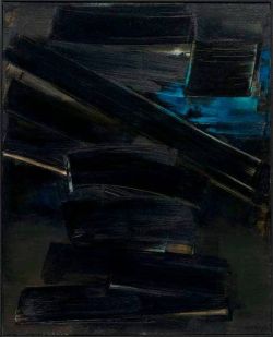 Peinture sur toile de Pierre Soulages 14 April 1958 reproduction peinte à la main