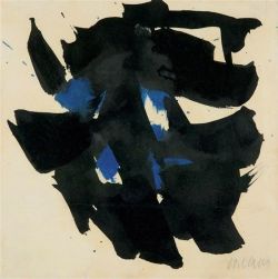 Peinture sur toile de Pierre Soulages Abstrakte Komposition 1959 reproduction peinte à la main
