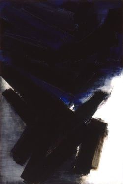Peinture sur toile de Pierre Soulages Composition 1956 reproduction peinte à la main