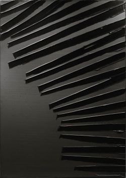 Peinture sur toile de Pierre Soulages Outrenoir Number 02 reproduction peinte à la main