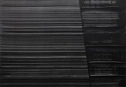Peinture sur toile de Pierre Soulages Outrenoir Number 04 reproduction peinte à la main