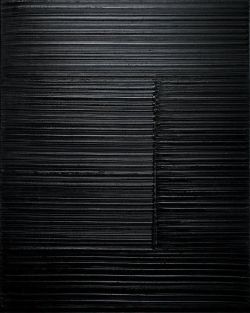 Peinture sur toile de Pierre Soulages Outrenoir Number 05 reproduction peinte à la main