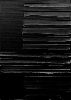 Peinture sur toile de Pierre Soulages Outrenoir Number 07 reproduction peinte à la main