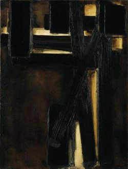 Peinture sur toile de Pierre Soulages Painting 1953 reproduction peinte à la main