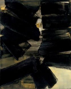 Peinture sur toile de Pierre Soulages Painting August 10 1961 reproduction peinte à la main