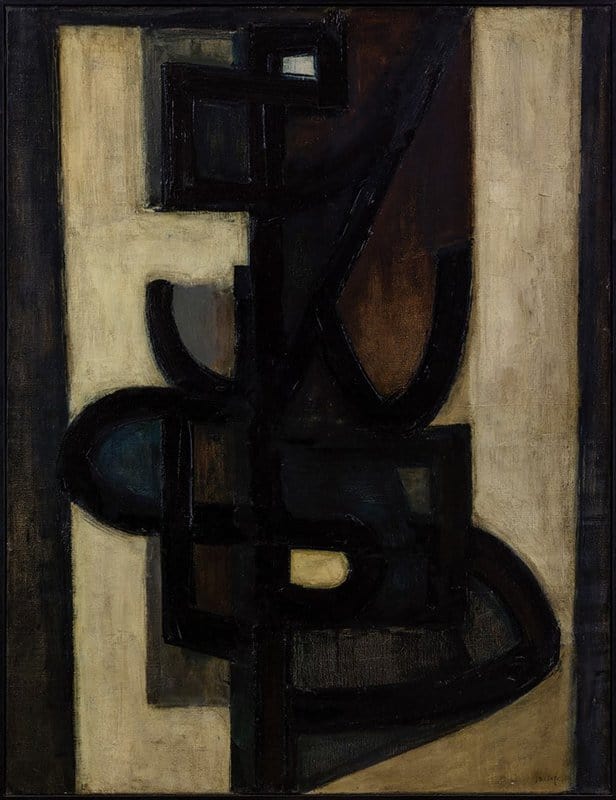 Pierre Soulages Peinture 116 X 89 Cm 1948
