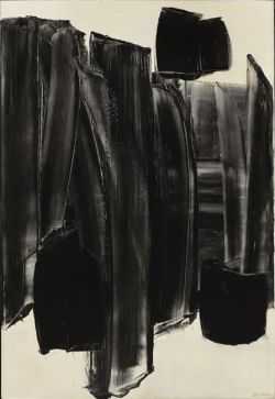 Peinture sur toile de Pierre Soulages Peinture 130 X 89 Cm 1961 reproduction peinte à la main