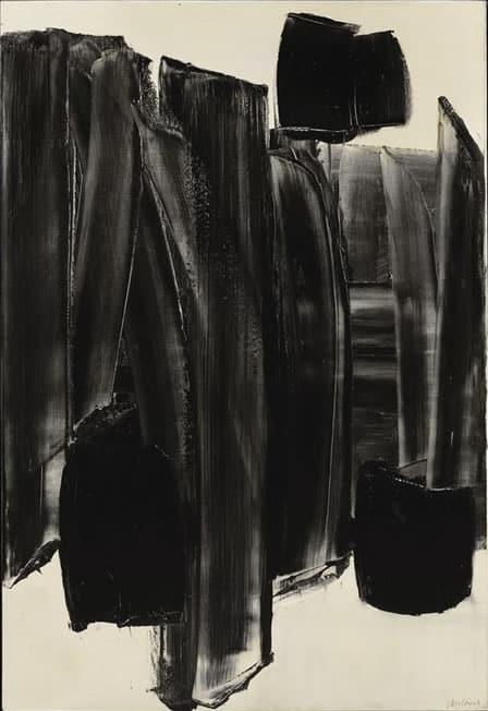 Pierre Soulages Peinture 130 X 89 Cm 1961