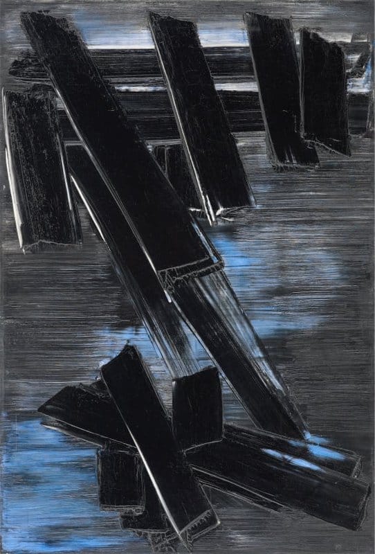 Pierre Soulages Peinture 130 X 89 Cm 24 Ao T 1958