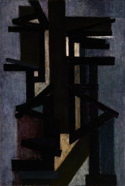 Peinture sur toile de Pierre Soulages Peinture 145 X 97 Cm 1949 reproduction peinte à la main