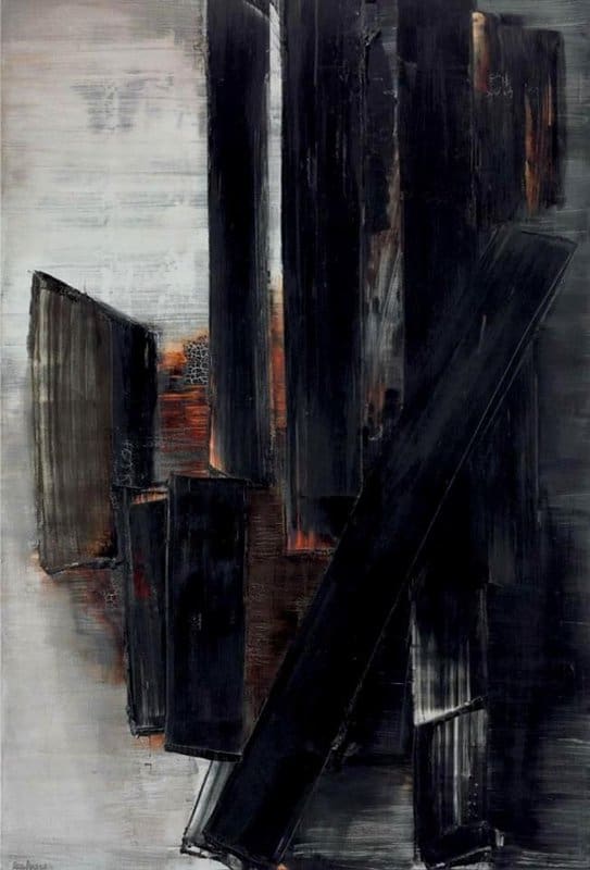 Pierre Soulages Peinture 146 X 97 Cm 3 Juin 1957