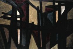 Peinture sur toile de Pierre Soulages Peinture 14 Avril 1949 reproduction peinte à la main