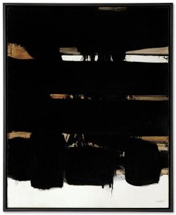 Peinture sur toile de Pierre Soulages Peinture 162 X 130 Cm 16 Octobre 1966 reproduction peinte à la main