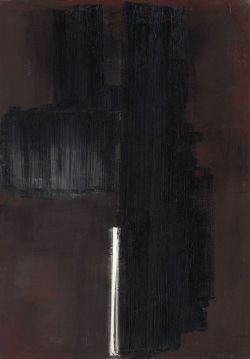 Peinture sur toile de Pierre Soulages Peinture 1956 reproduction peinte à la main
