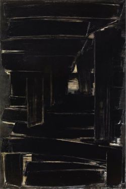 Peinture sur toile de Pierre Soulages Peinture 195 X 130 Cm 1er Septembre 1957 reproduction peinte à la main