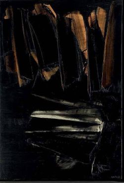 Peinture sur toile de Pierre Soulages Peinture 7 Novembre 59 reproduction peinte à la main