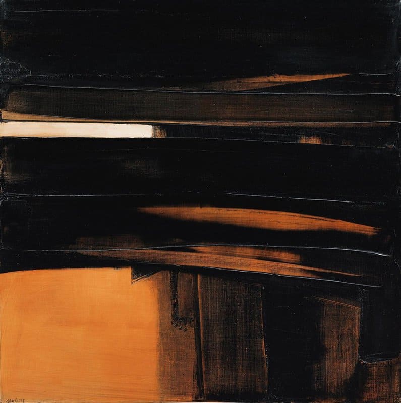 Pierre Soulages Peinture 81 X 81 Cm - 2 1978