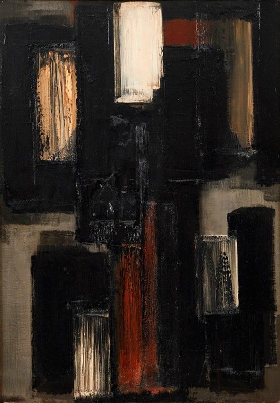 Pierre Soulages Peinture 92 X 65 Cm - 1955