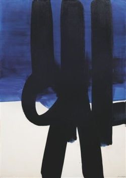 Peinture sur toile de Pierre Soulages Peinture Sans Titre reproduction peinte à la main
