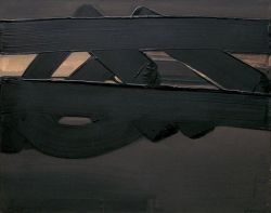 Peinture sur toile de Pierre Soulages Sans Titre 14 Mars 1974 reproduction peinte à la main