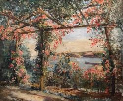 Pierre Vasserot, The Terrace, 1930 reproduction peinte à la main
