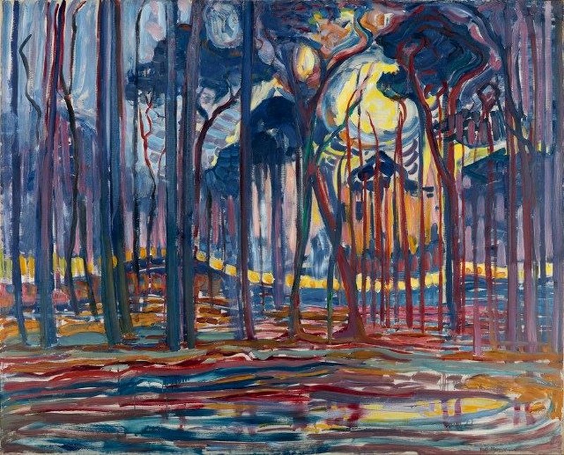 Piet Mondrian, Bosch (Woods); Woods near Oele, 1908