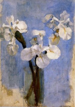 Peinture sur toile de Piet Mondrian, Flower Sun - 1909 reproduction peinte à la main