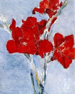 Piet Mondrian Red Gladioli 1906 reproduction peinte à la main