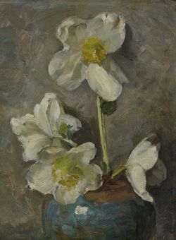 Peinture sur toile de Piet Mondrian White Christmas Roses 1923 reproduction peinte à la main