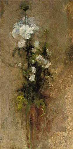 Peinture sur toile de Piet Mondrian, White roses, c. 1900 reproduction peinte à la main